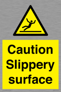 Caution Slippery surface